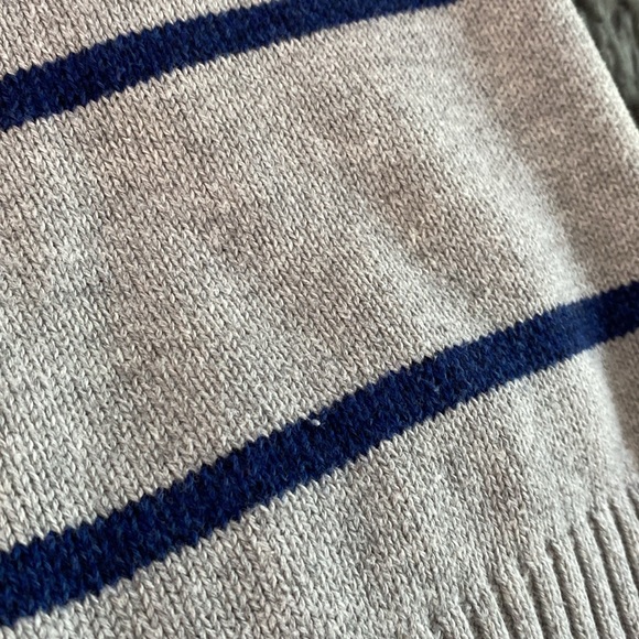 Nautica grey and navy horizontal striped turtleneck sweater - Picture 14 of 17